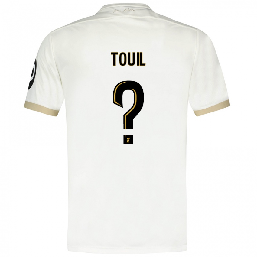 Hombre Camiseta Yanis Touil #0 Blanco Dorado 2ª Equipación 2024/25 La Camisa Perú