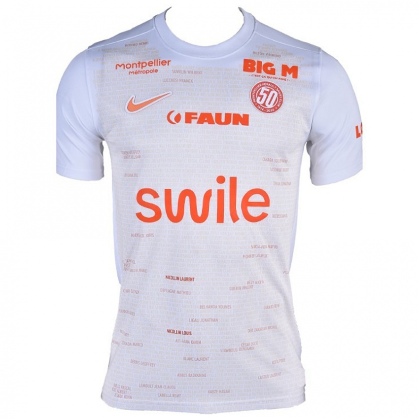 Hombre Camiseta Yvan Djemba Mbappé #0 Blanco 2ª Equipación 2024/25 La Camisa Perú