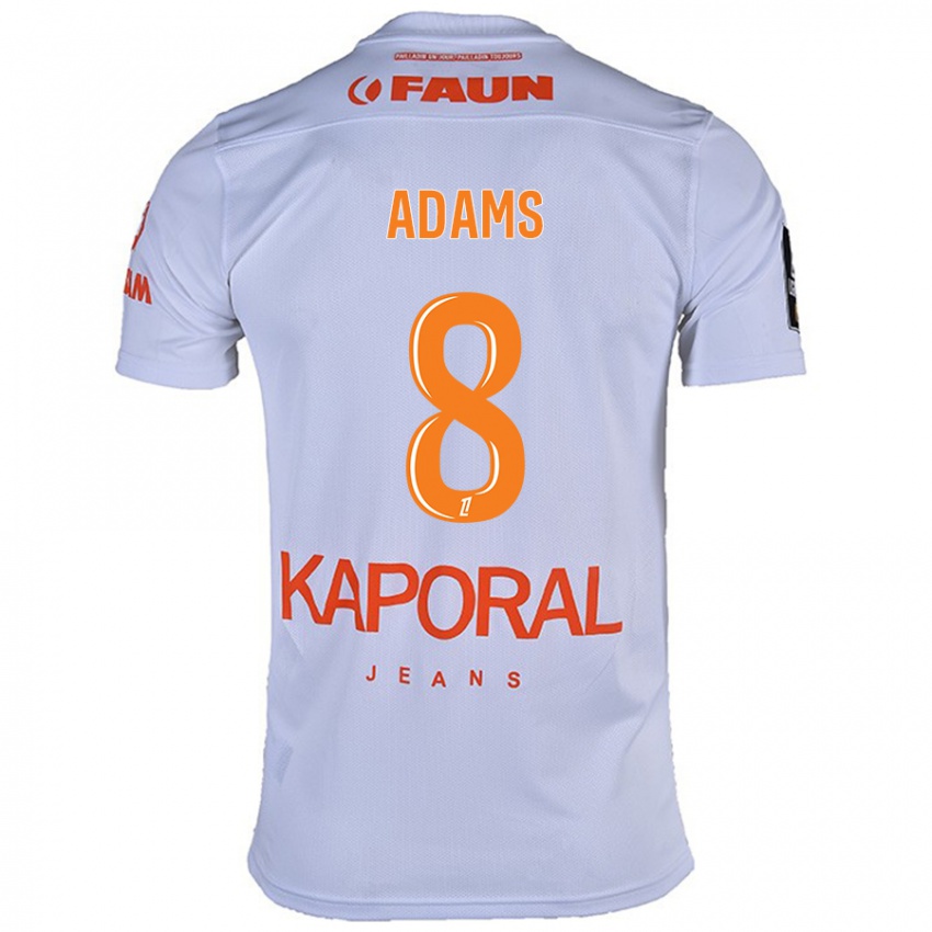 Hombre Camiseta Akor Adams #8 Blanco 2ª Equipación 2024/25 La Camisa Perú