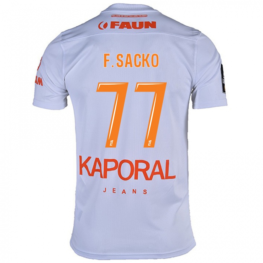 Hombre Camiseta Falaye Sacko #77 Blanco 2ª Equipación 2024/25 La Camisa Perú