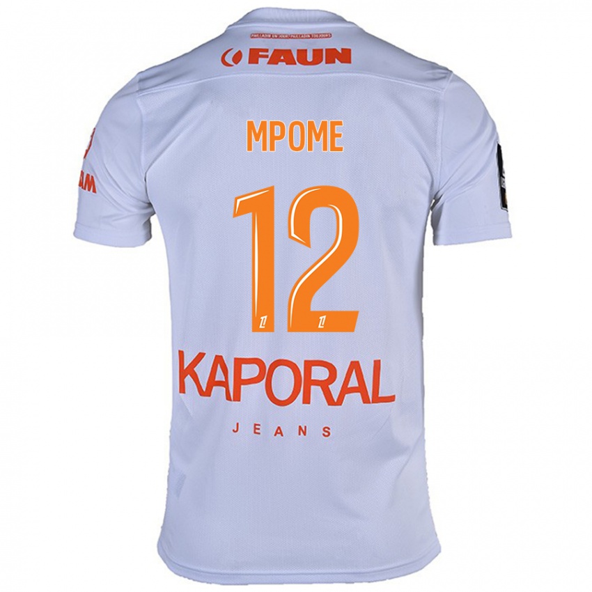 Hombre Camiseta Maelys Mpomé #12 Blanco 2ª Equipación 2024/25 La Camisa Perú