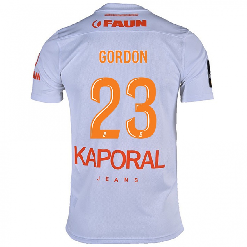 Hombre Camiseta Sh'nia Gordon #23 Blanco 2ª Equipación 2024/25 La Camisa Perú