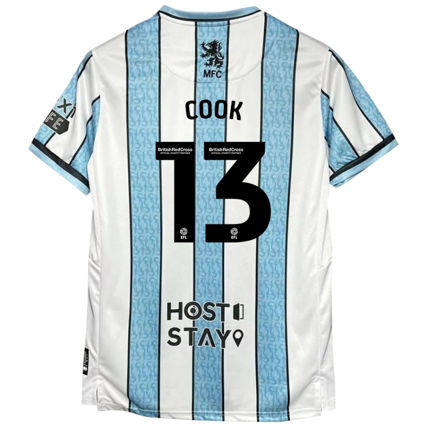 Hombre Camiseta Ruby Cook #13 Blanco Azul 2ª Equipación 2024/25 La Camisa Perú