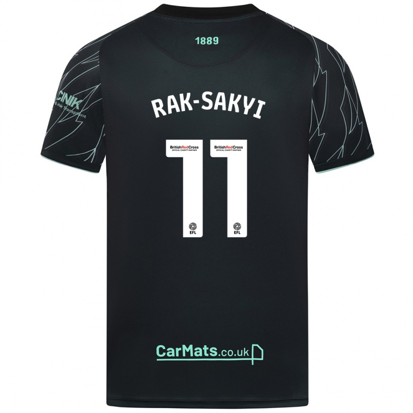 Hombre Camiseta Jesurun Rak-Sakyi #11 Negro Verde 2ª Equipación 2024/25 La Camisa Perú