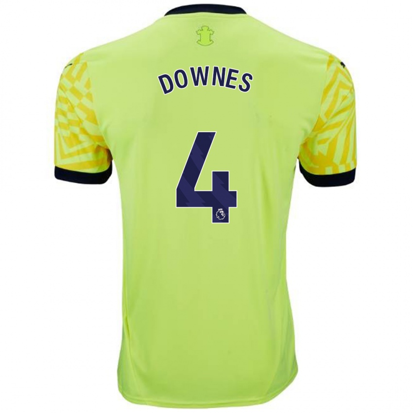 Hombre Camiseta Flynn Downes #4 Amarillo 2ª Equipación 2024/25 La Camisa Perú