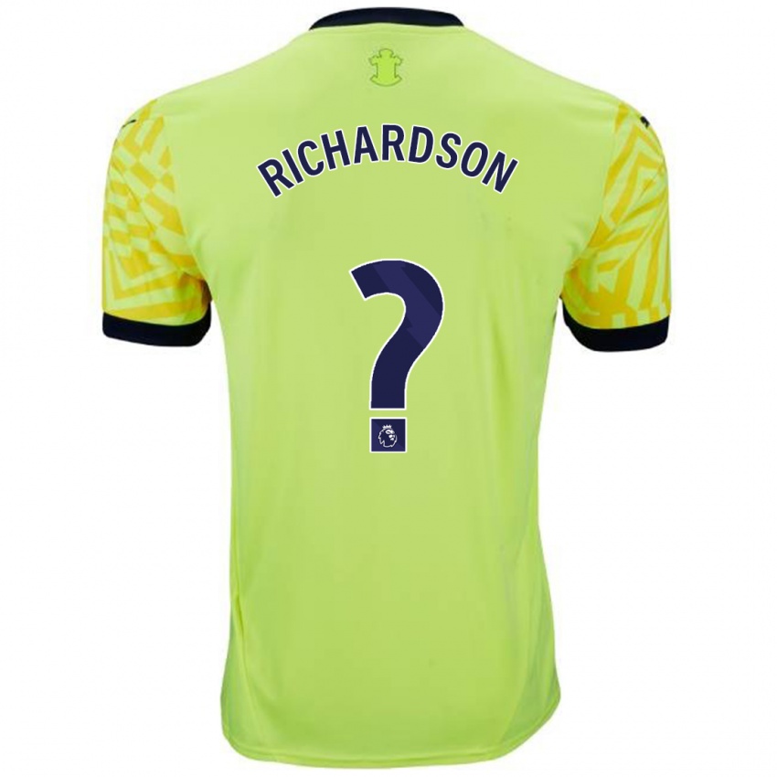 Hombre Camiseta Cale Richardson #0 Amarillo 2ª Equipación 2024/25 La Camisa Perú