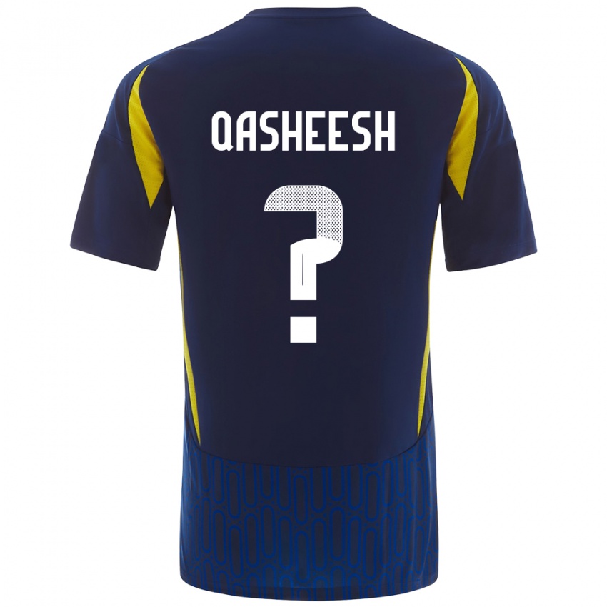 Hombre Camiseta Majed Qasheesh #0 Azul Amarillo 2ª Equipación 2024/25 La Camisa Perú