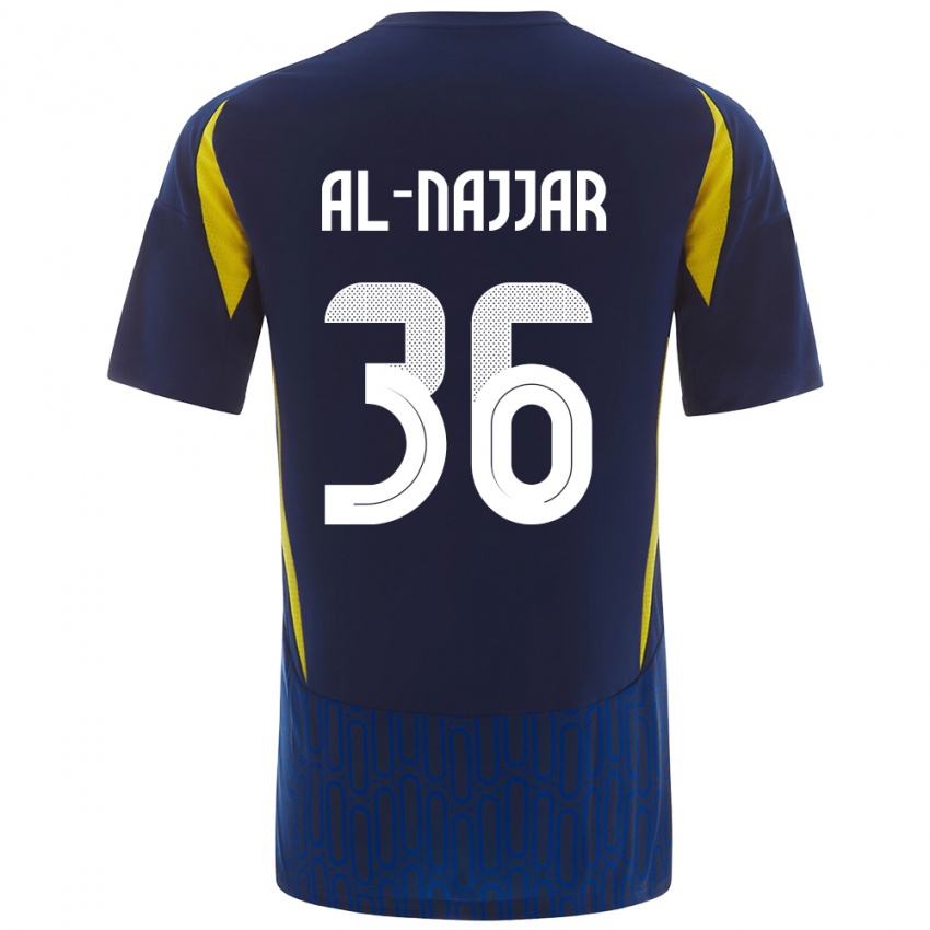 Hombre Camiseta Raghed Al-Najjar #36 Azul Amarillo 2ª Equipación 2024/25 La Camisa Perú