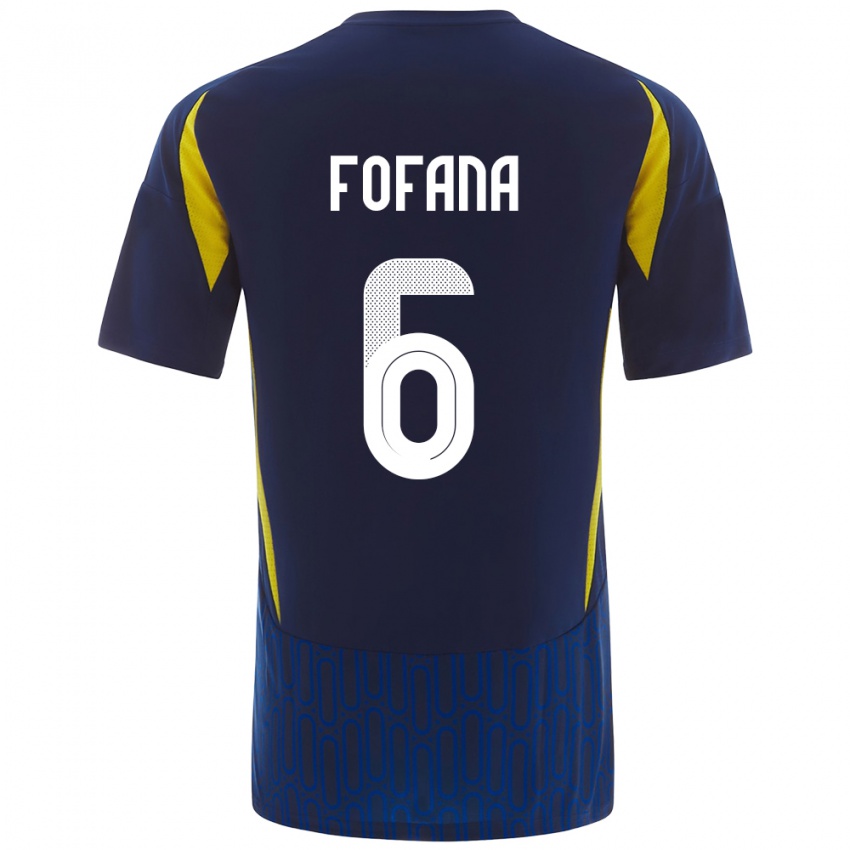 Hombre Camiseta Seko Fofana #6 Azul Amarillo 2ª Equipación 2024/25 La Camisa Perú