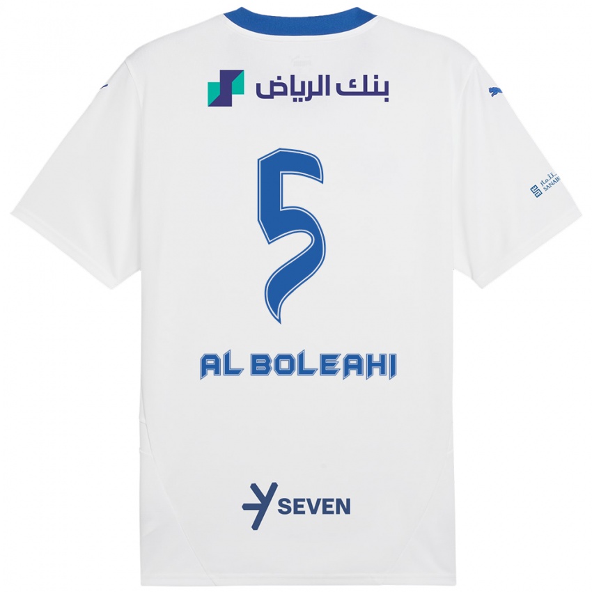 Hombre Camiseta Ali Al-Boleahi #5 Blanco Azul 2ª Equipación 2024/25 La Camisa Perú