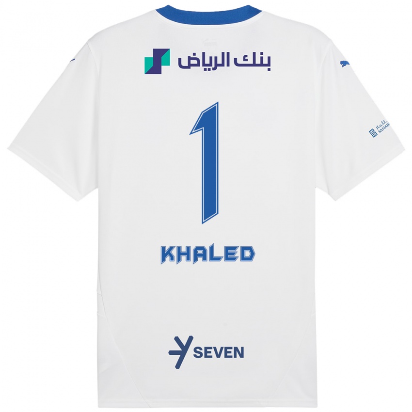 Hombre Camiseta Nawal Khaled #1 Blanco Azul 2ª Equipación 2024/25 La Camisa Perú