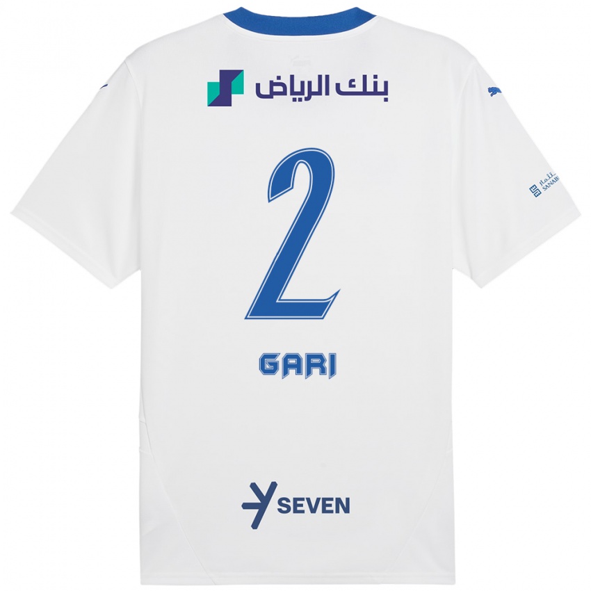 Hombre Camiseta Fatimah Gari #2 Blanco Azul 2ª Equipación 2024/25 La Camisa Perú