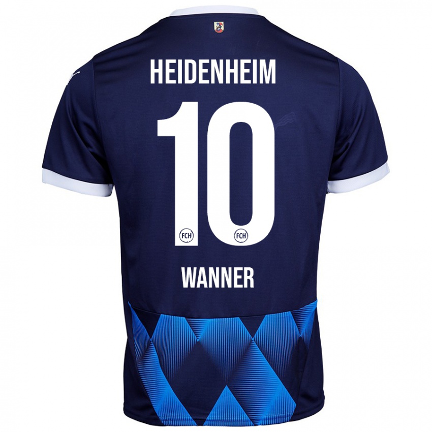 Hombre Camiseta Paul Wanner #10 Azul Marino Oscuro 2ª Equipación 2024/25 La Camisa Perú