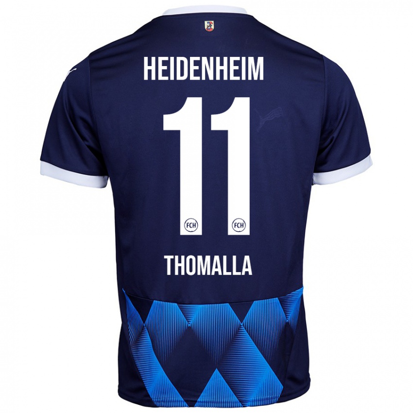 Hombre Camiseta Denis Thomalla #11 Azul Marino Oscuro 2ª Equipación 2024/25 La Camisa Perú