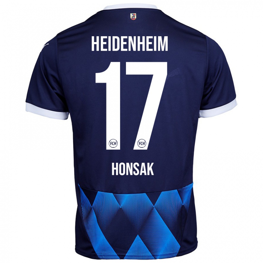 Hombre Camiseta Mathias Honsak #17 Azul Marino Oscuro 2ª Equipación 2024/25 La Camisa Perú