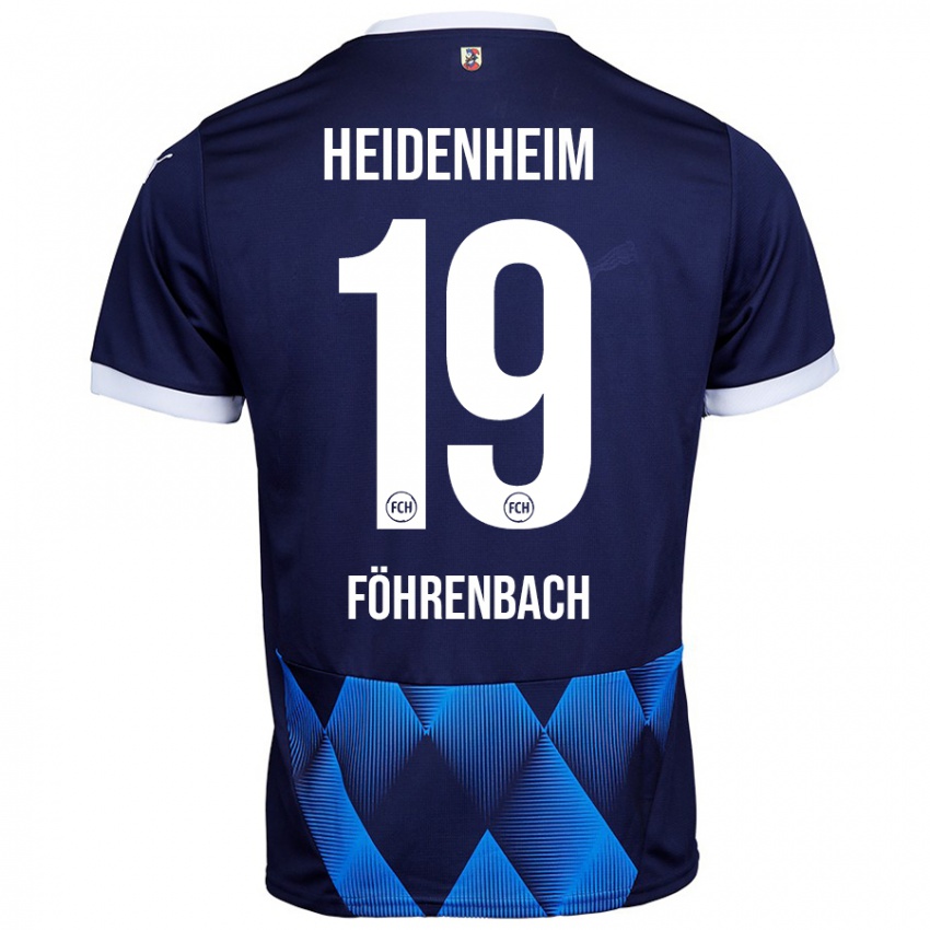 Hombre Camiseta Jonas Föhrenbach #19 Azul Marino Oscuro 2ª Equipación 2024/25 La Camisa Perú