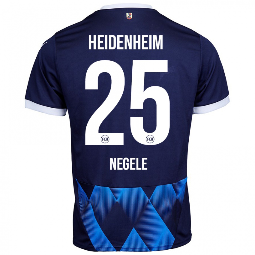 Hombre Camiseta Christopher Negele #25 Azul Marino Oscuro 2ª Equipación 2024/25 La Camisa Perú