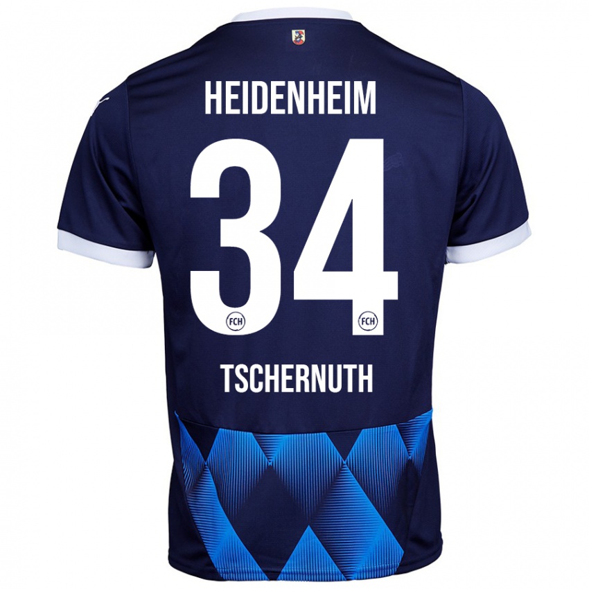 Hombre Camiseta Paul Tschernuth #34 Azul Marino Oscuro 2ª Equipación 2024/25 La Camisa Perú