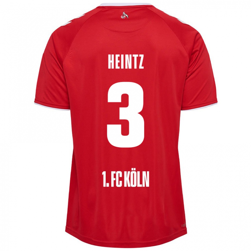 Hombre Camiseta Dominique Heintz #3 Rojo Blanco 2ª Equipación 2024/25 La Camisa Perú