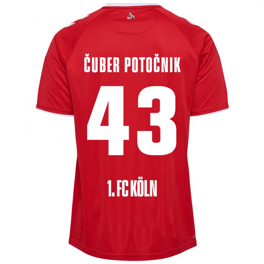 Hombre Camiseta Jaka Cuber Potocnik #43 Rojo Blanco 2ª Equipación 2024/25 La Camisa Perú