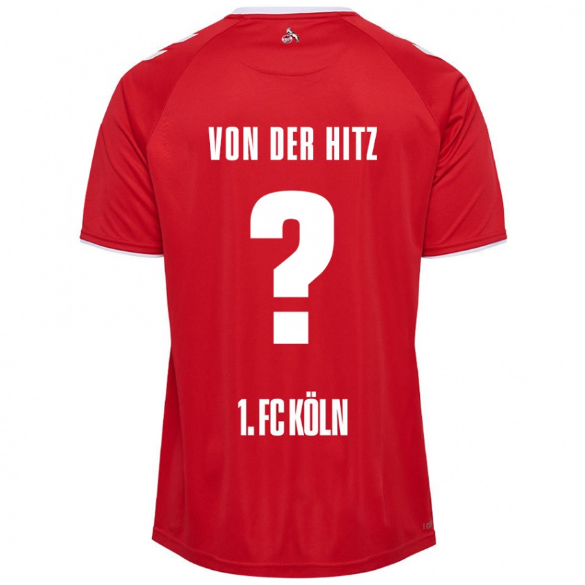 Hombre Camiseta Justin Von Der Hitz #0 Rojo Blanco 2ª Equipación 2024/25 La Camisa Perú