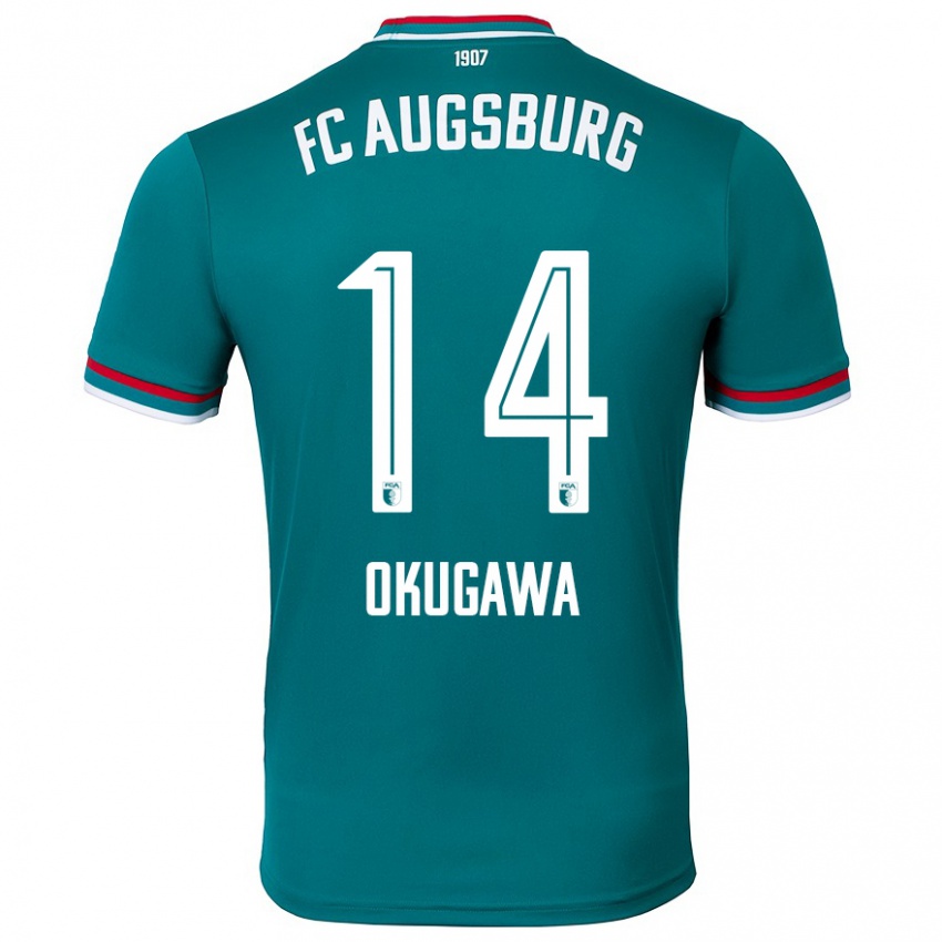 Hombre Camiseta Masaya Okugawa #14 Verde Oscuro 2ª Equipación 2024/25 La Camisa Perú