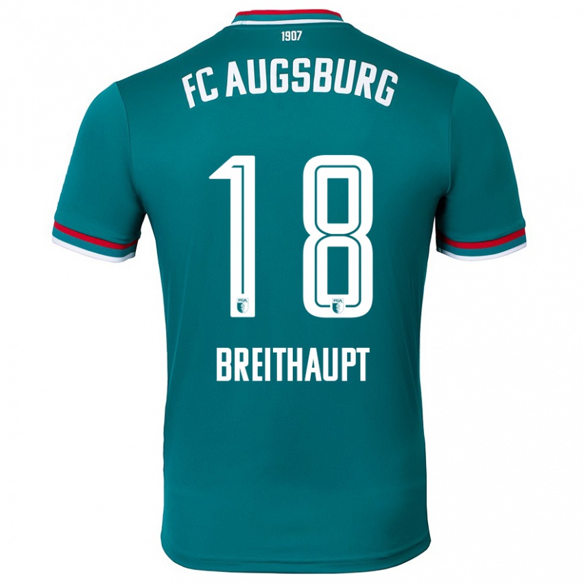 Hombre Camiseta Tim Breithaupt #18 Verde Oscuro 2ª Equipación 2024/25 La Camisa Perú