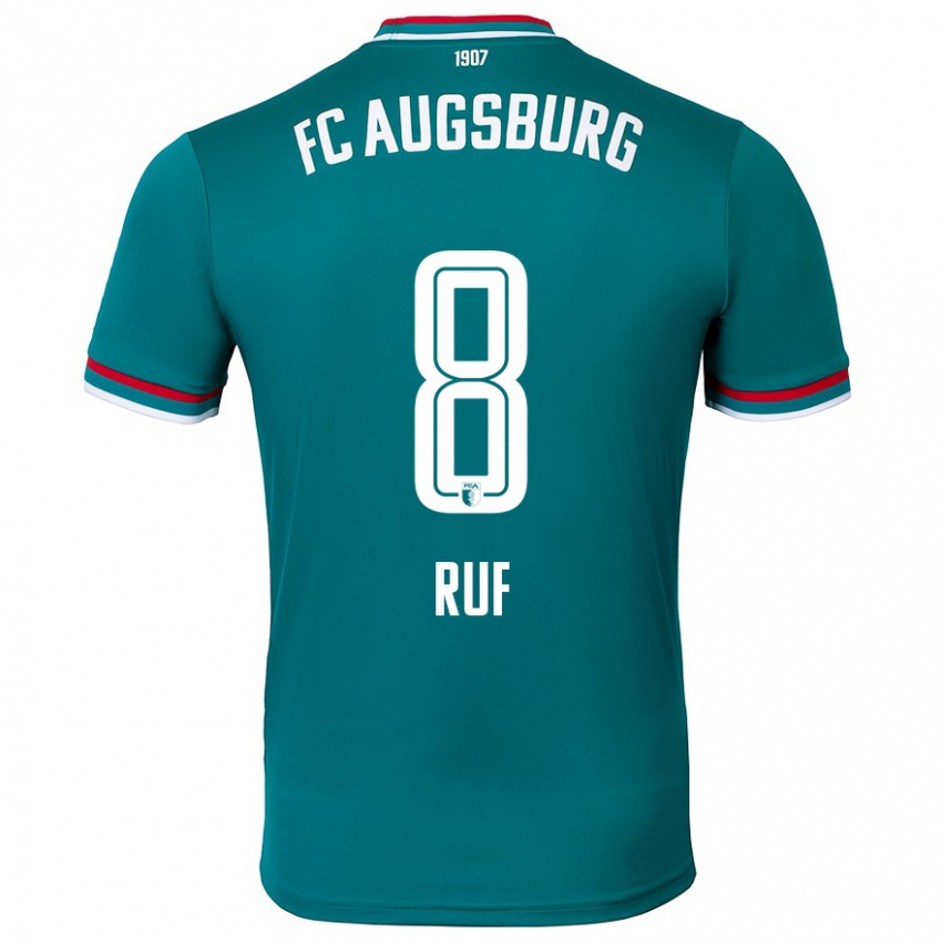 Hombre Camiseta Jonas Ruf #8 Verde Oscuro 2ª Equipación 2024/25 La Camisa Perú