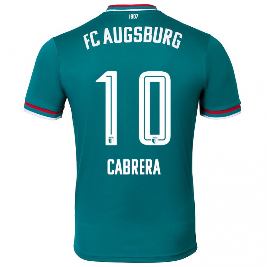 Hombre Camiseta Juan Cabrera #10 Verde Oscuro 2ª Equipación 2024/25 La Camisa Perú