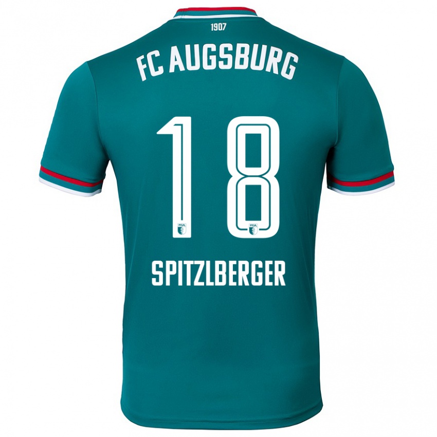 Hombre Camiseta Jordan Spitzlberger #18 Verde Oscuro 2ª Equipación 2024/25 La Camisa Perú