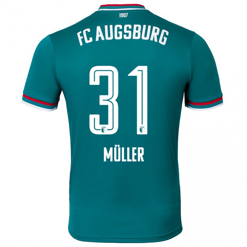 Hombre Camiseta Noah Müller #31 Verde Oscuro 2ª Equipación 2024/25 La Camisa Perú