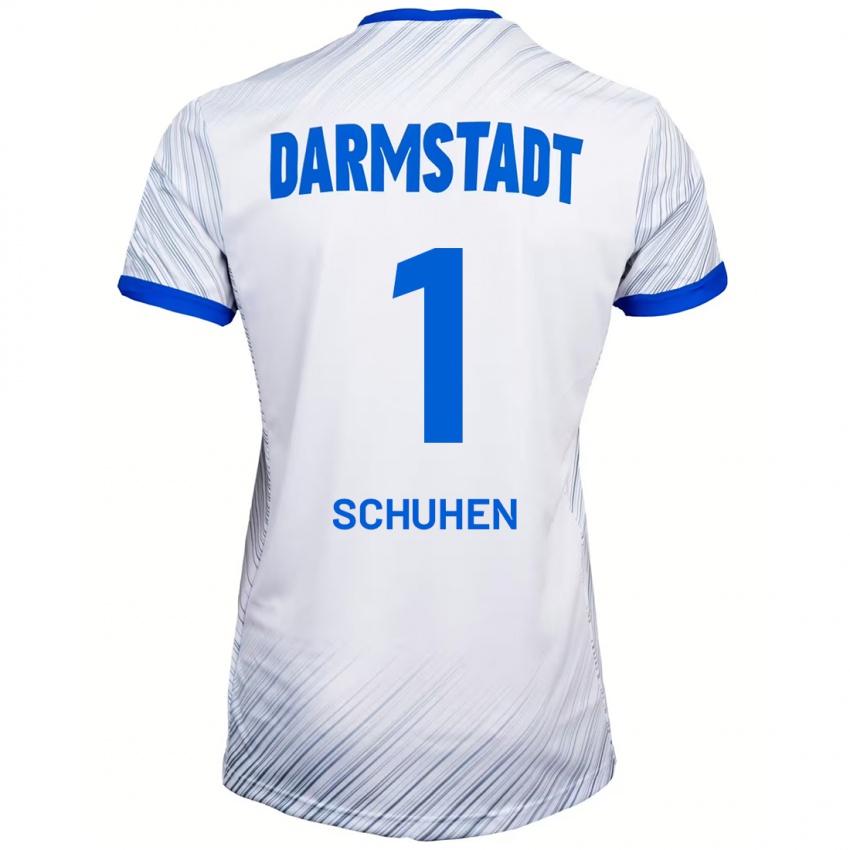 Hombre Camiseta Marcel Schuhen #1 Blanco Azul 2ª Equipación 2024/25 La Camisa Perú