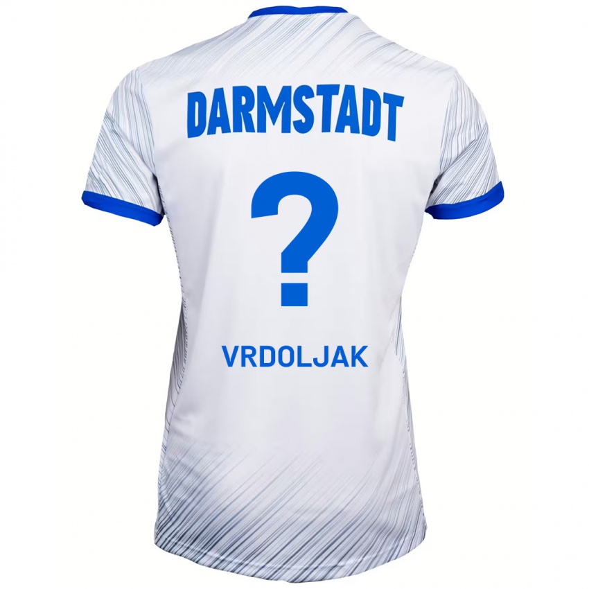 Hombre Camiseta Tomislav Vrdoljak #0 Blanco Azul 2ª Equipación 2024/25 La Camisa Perú