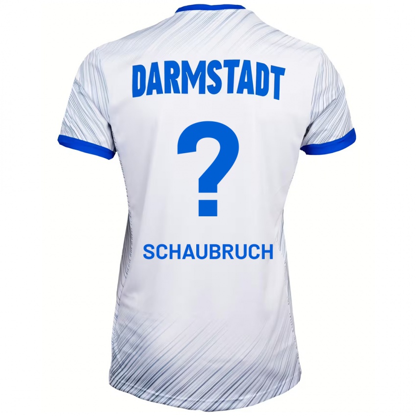 Hombre Camiseta Julian Schaubruch #0 Blanco Azul 2ª Equipación 2024/25 La Camisa Perú