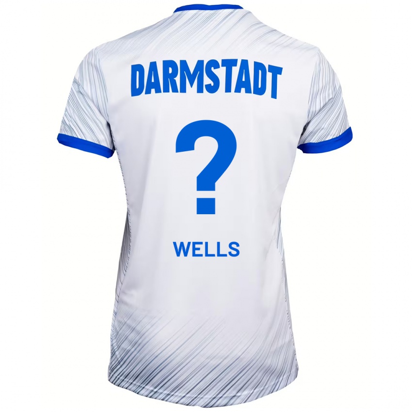 Hombre Camiseta Finnley Wells #0 Blanco Azul 2ª Equipación 2024/25 La Camisa Perú