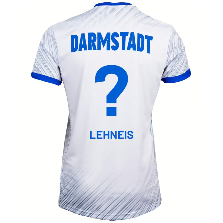 Hombre Camiseta Daniel Lehneis #0 Blanco Azul 2ª Equipación 2024/25 La Camisa Perú