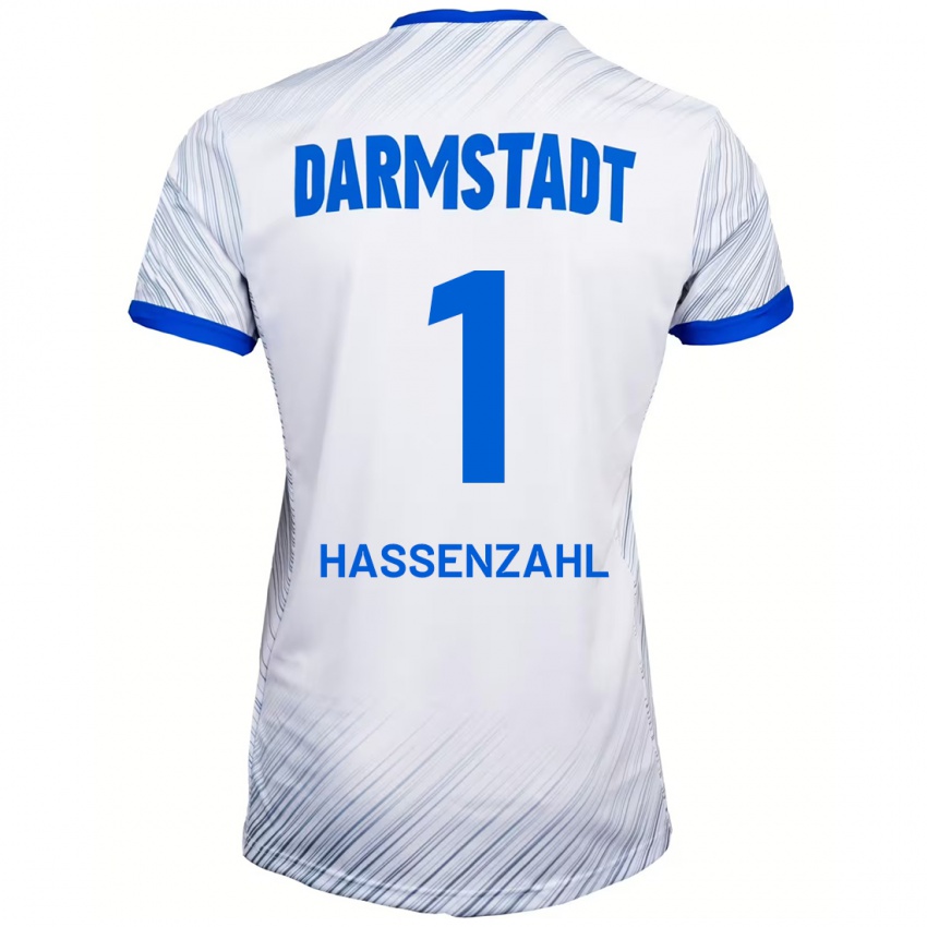 Hombre Camiseta Leon Hassenzahl #1 Blanco Azul 2ª Equipación 2024/25 La Camisa Perú