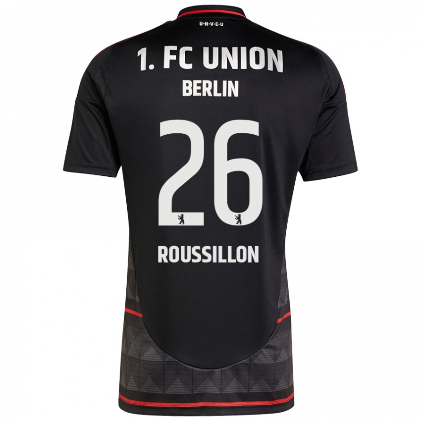 Hombre Camiseta Jérôme Roussillon #26 Negro 2ª Equipación 2024/25 La Camisa Perú