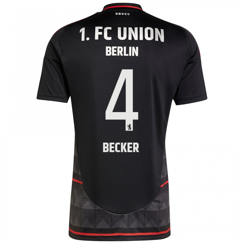 Hombre Camiseta Marie Becker #4 Negro 2ª Equipación 2024/25 La Camisa Perú