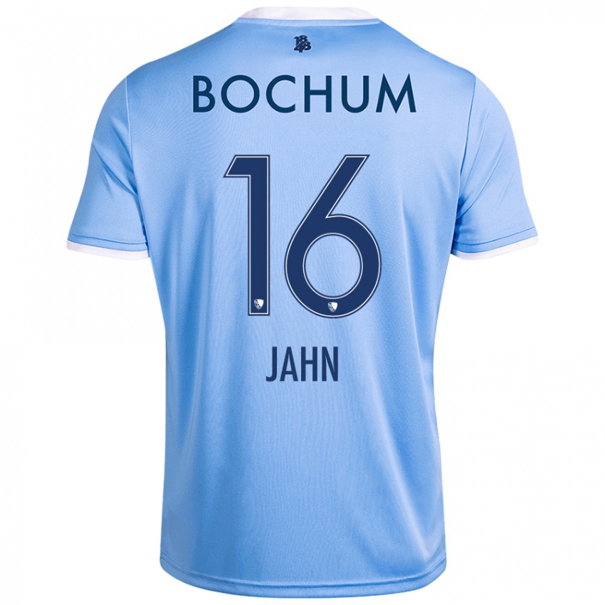 Hombre Camiseta Niklas Jahn #16 Azul Cielo 2ª Equipación 2024/25 La Camisa Perú