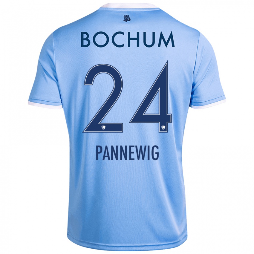 Hombre Camiseta Mats Pannewig #24 Azul Cielo 2ª Equipación 2024/25 La Camisa Perú