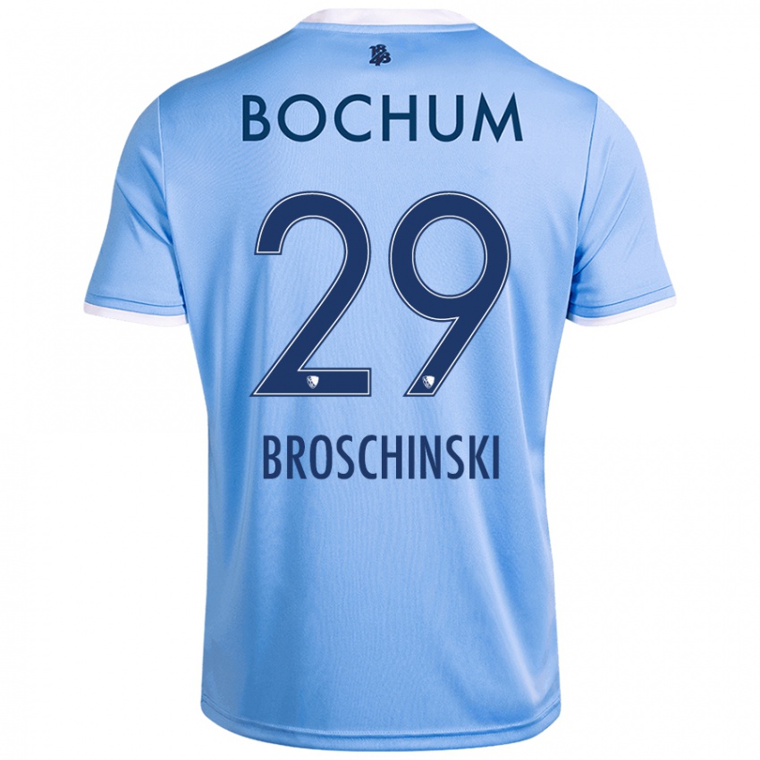 Hombre Camiseta Moritz Broschinski #29 Azul Cielo 2ª Equipación 2024/25 La Camisa Perú