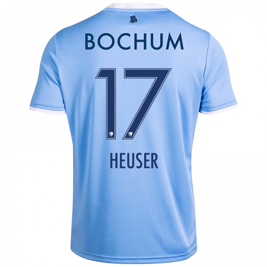 Hombre Camiseta Ben Heuser #17 Azul Cielo 2ª Equipación 2024/25 La Camisa Perú