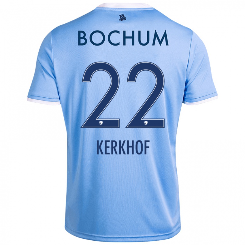 Hombre Camiseta Nina Kerkhof #22 Azul Cielo 2ª Equipación 2024/25 La Camisa Perú