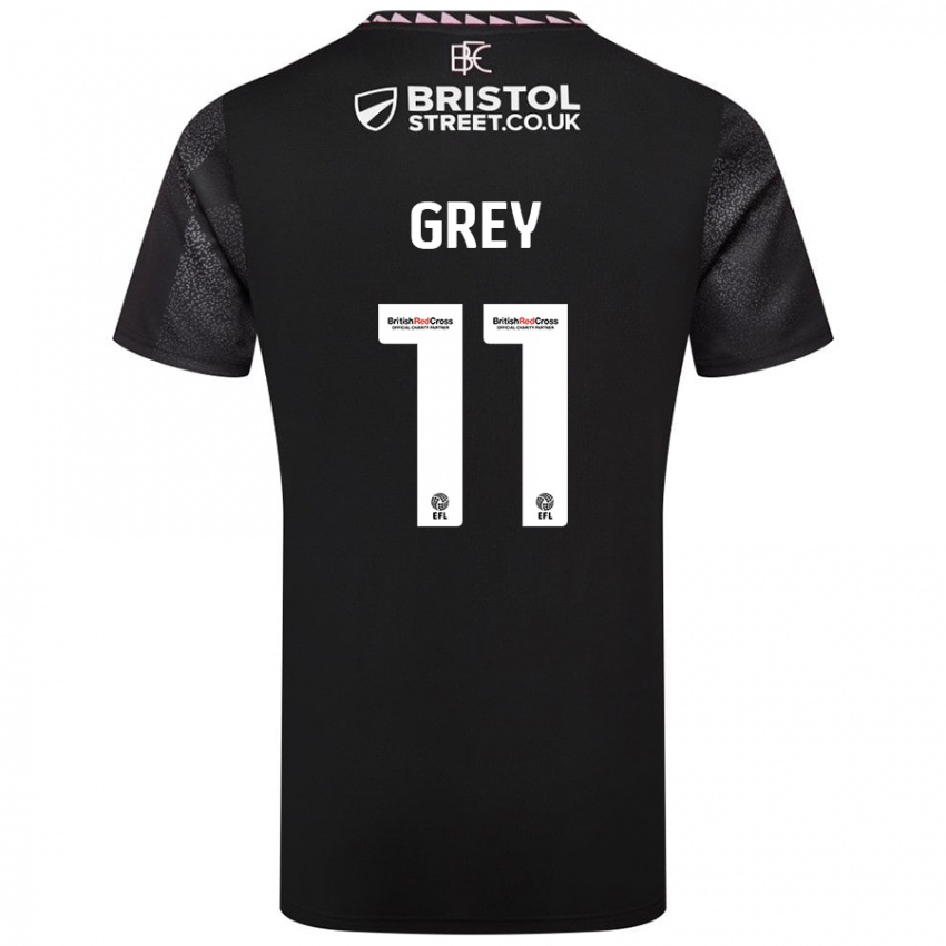 Hombre Camiseta Anna Grey #11 Negro 2ª Equipación 2024/25 La Camisa Perú