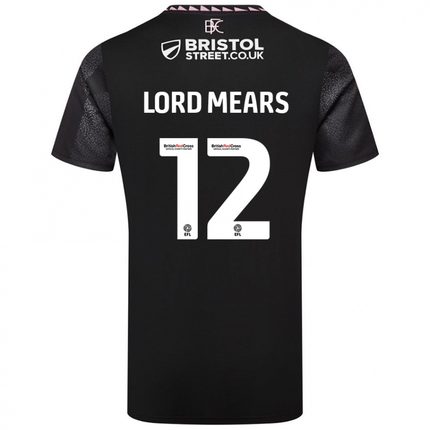 Hombre Camiseta Rhema Lord-Mears #12 Negro 2ª Equipación 2024/25 La Camisa Perú