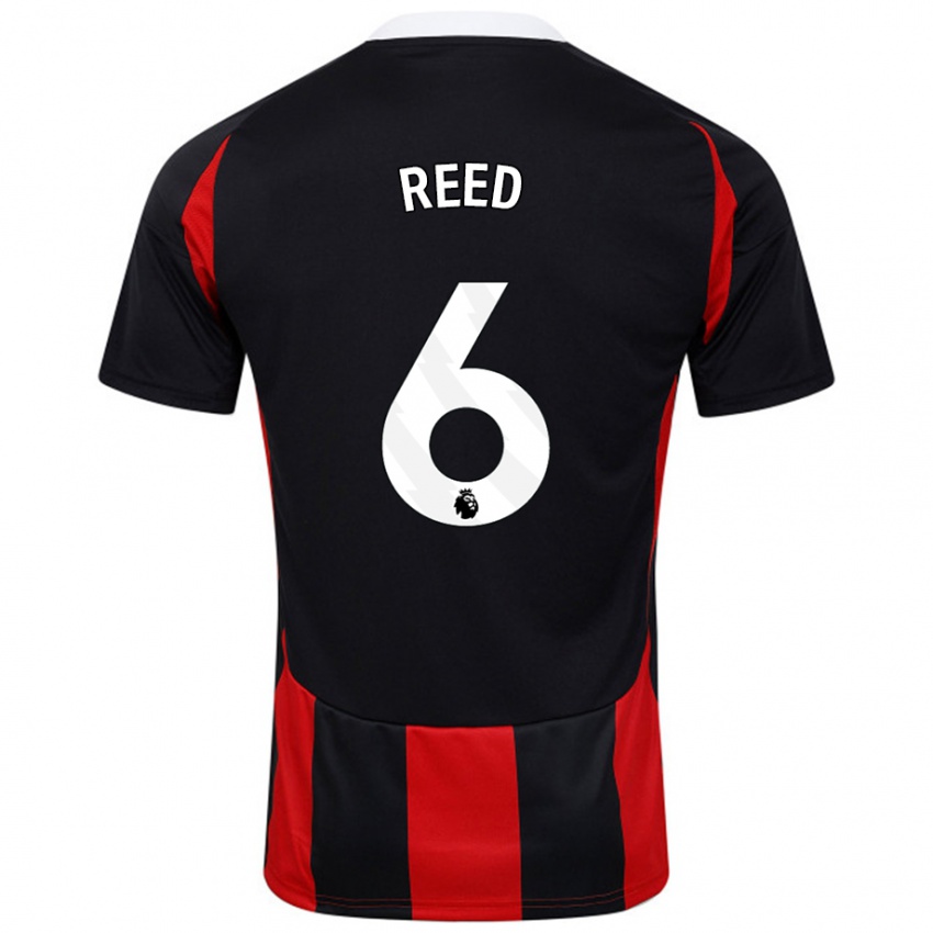 Hombre Camiseta Harrison Reed #6 Negro Rojo 2ª Equipación 2024/25 La Camisa Perú