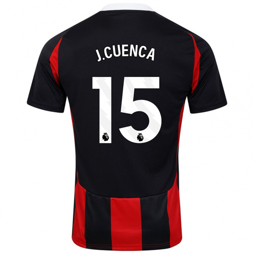 Hombre Camiseta Jorge Cuenca #15 Negro Rojo 2ª Equipación 2024/25 La Camisa Perú