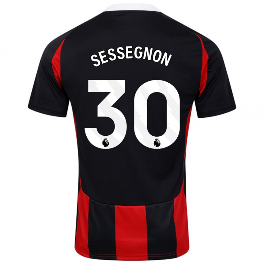 Hombre Camiseta Ryan Sessegnon #30 Negro Rojo 2ª Equipación 2024/25 La Camisa Perú