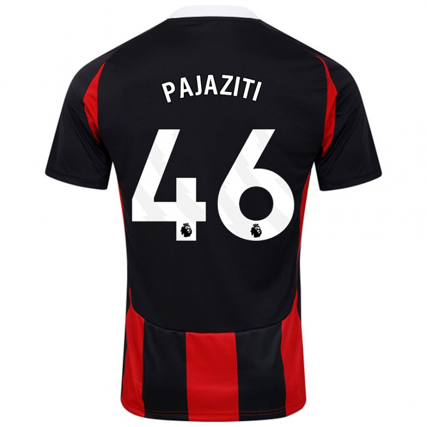 Hombre Camiseta Adrion Pajaziti #46 Negro Rojo 2ª Equipación 2024/25 La Camisa Perú